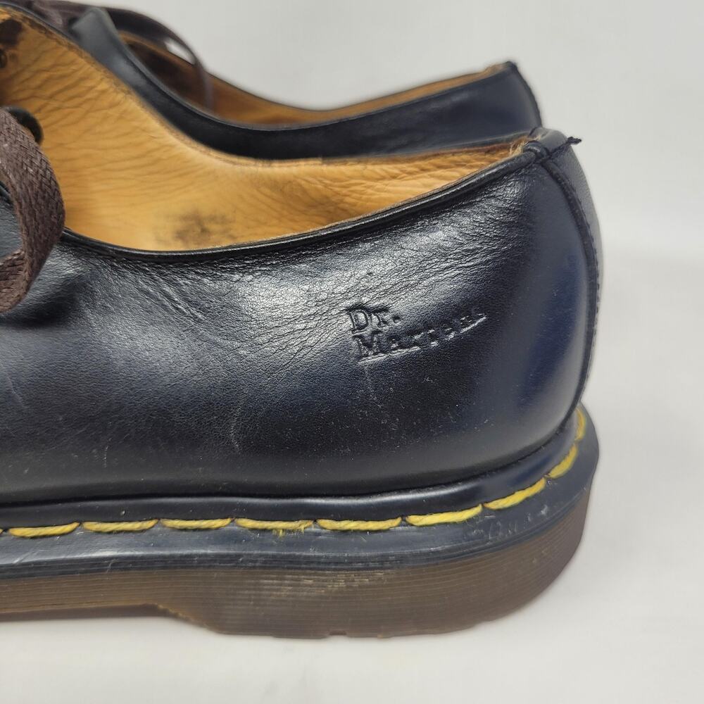 Vintage Dr. Martens Shoes Womens 10 Black Leather England Lace Up Oxfords 1461 - Picture 4 of 13